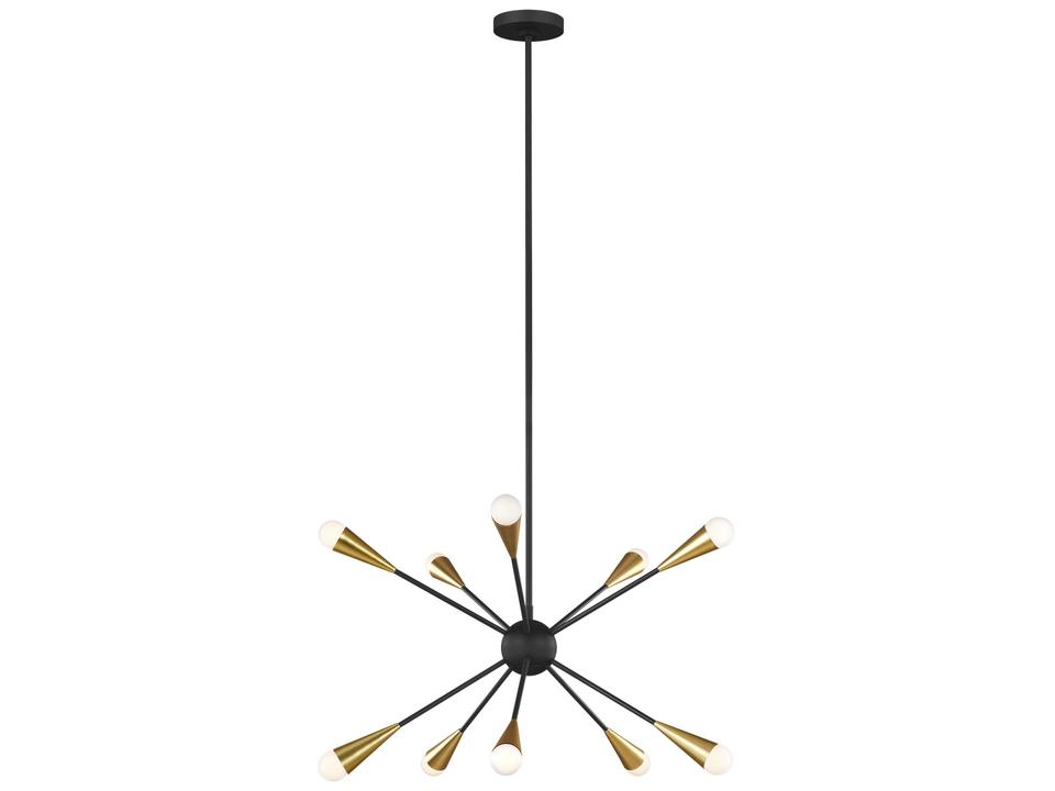 10-Light Jax Chandelier in Midnight Black