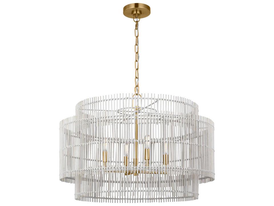 Elio 4-Light Burnished Brass Drum Chandelier