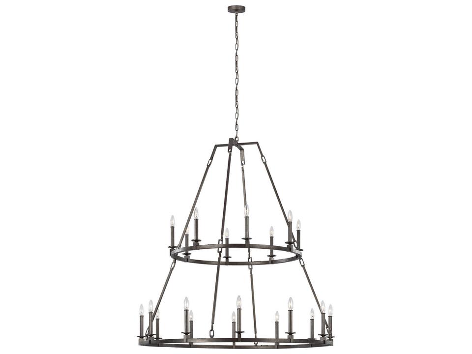 20-Light Landen Chandelier in Smith Steel