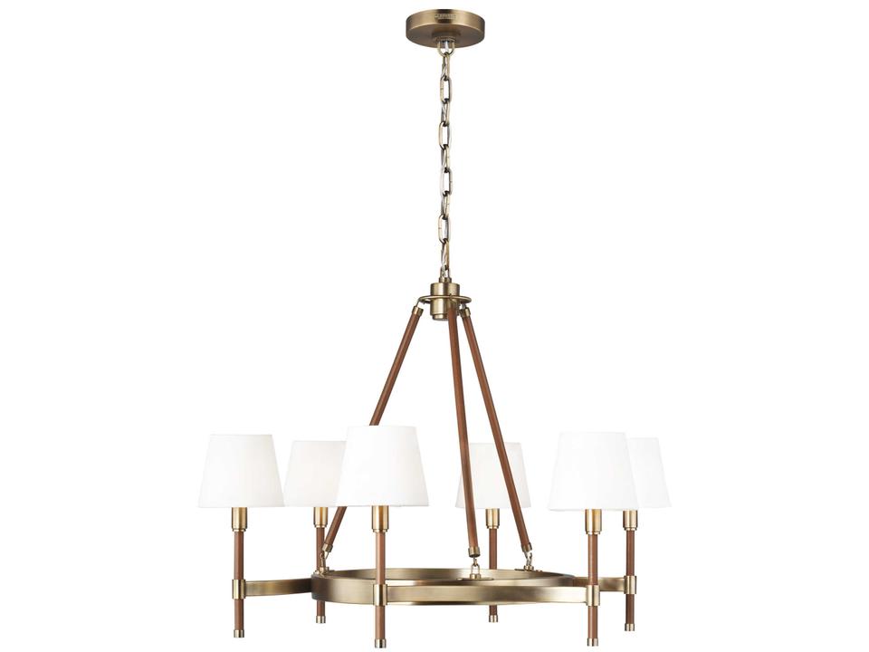 6-Light Katie Chandelier in Time Worn Brass