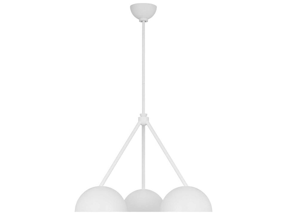 3-Light Beaunay Chandelier in Cast Plaster White