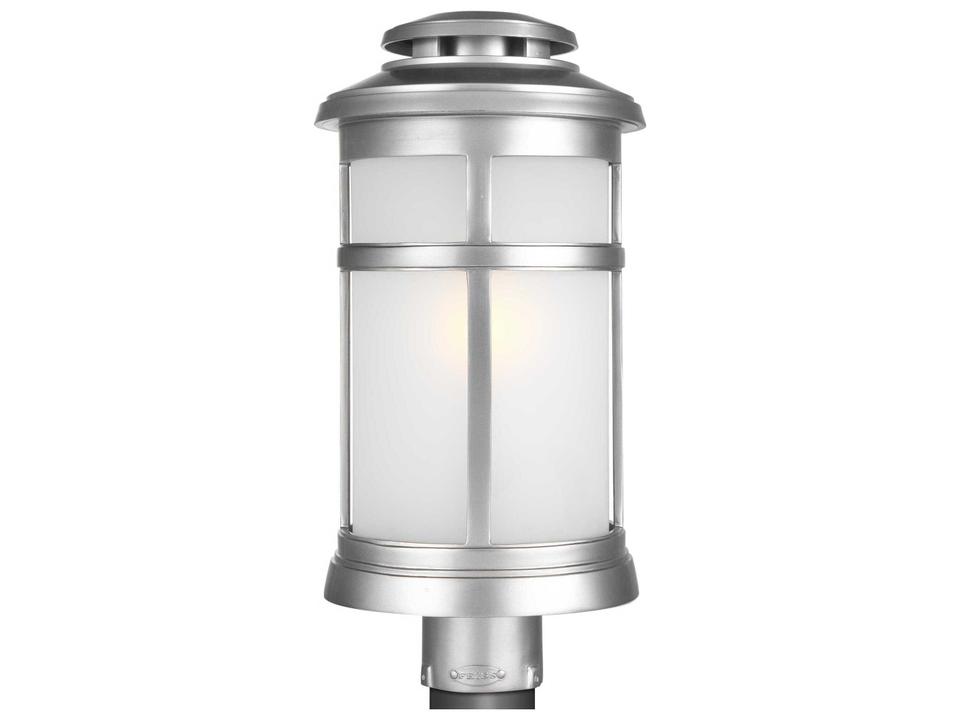 Newport 1-Light Outdoor Post Lantern in Painted Brushed Steel