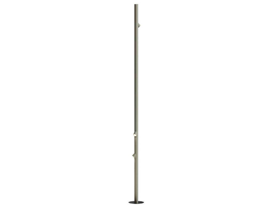 Bamboo 3-Light Outdoor Path Light in Khaki Resin and Fiberglass by Antoni Arola and Enric Rodríguez