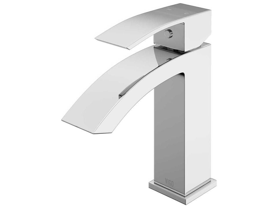 Satro Single Handle Bathroom Faucet in Chrome with Solid Brass Construction