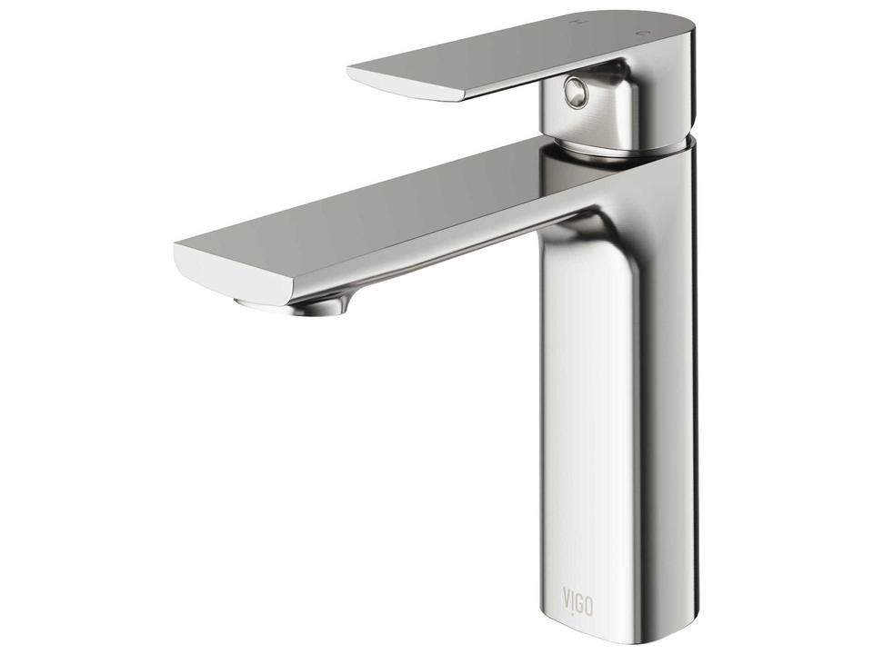Davidson Single Handle Bathroom Faucet in Brushed Nickel and Solid Brass