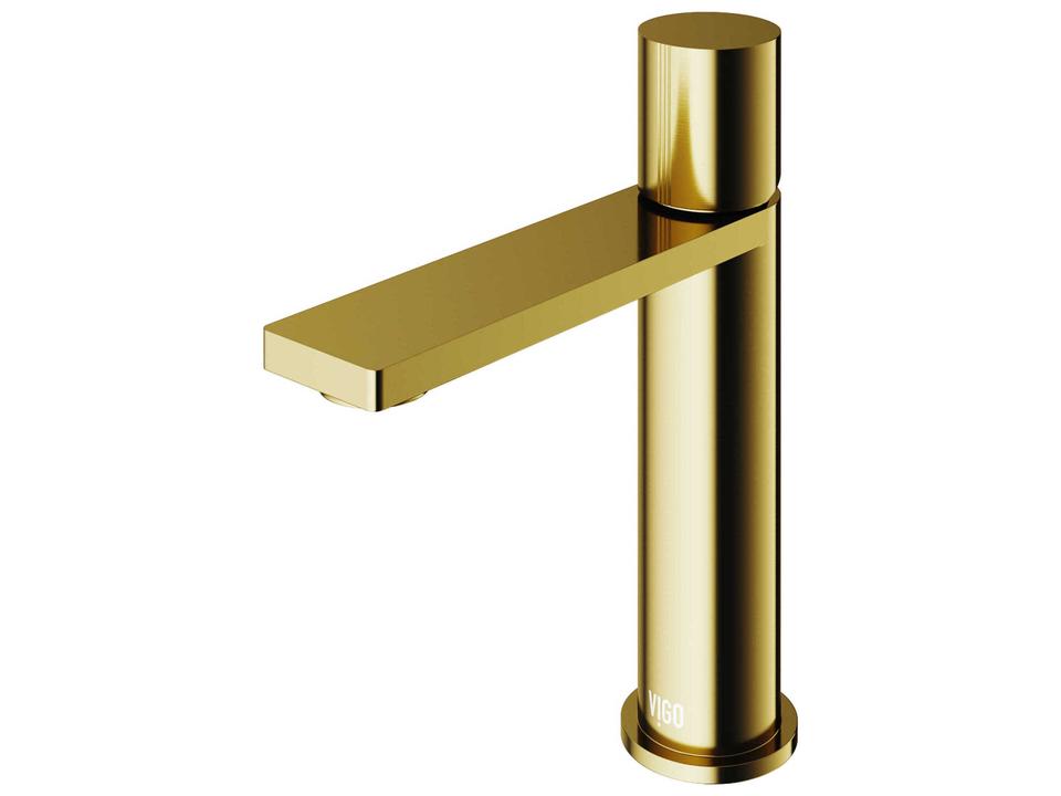 Halsey Single Handle Bathroom Faucet in Matte Brushed Gold