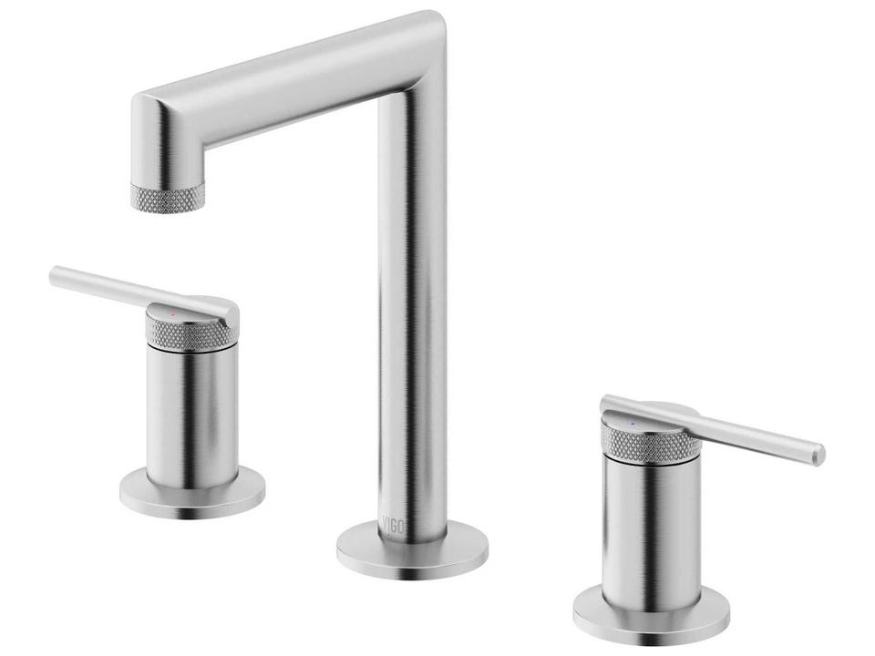 Sterling Two Handle Widespread Bathroom Faucet in Solid Brass