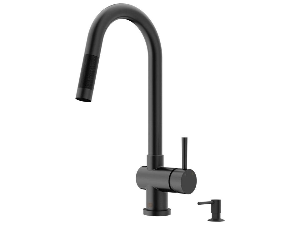 Gramercy Single Handle Pull-Down Kitchen Faucet in Solid Brass with High Arc Spout