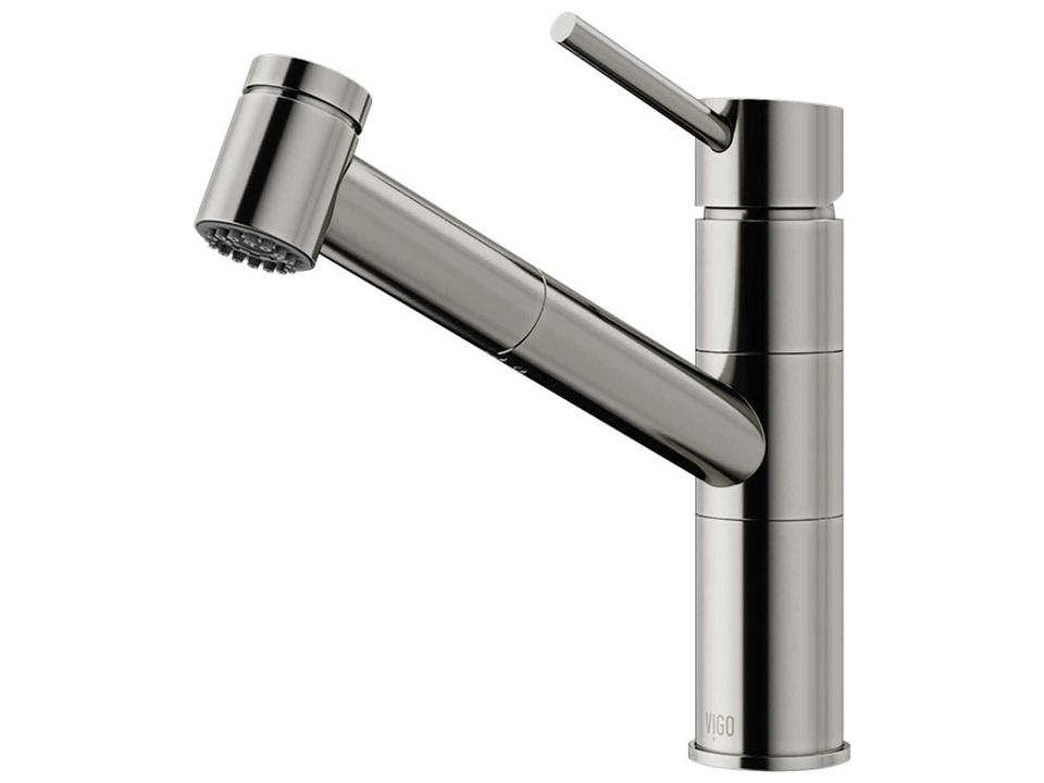 Branson Pull-Out Spray Kitchen Faucet in Stainless Steel
