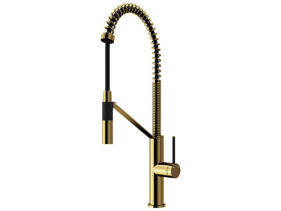 Livingston Magnetic Pull-Down Kitchen Faucet in Matte Brushed Gold