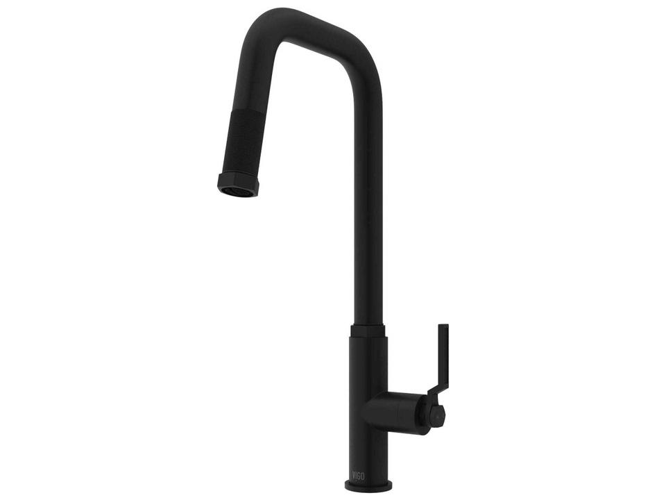 Hart Angular Single Handle Pull Down Kitchen Faucet in Solid Brass