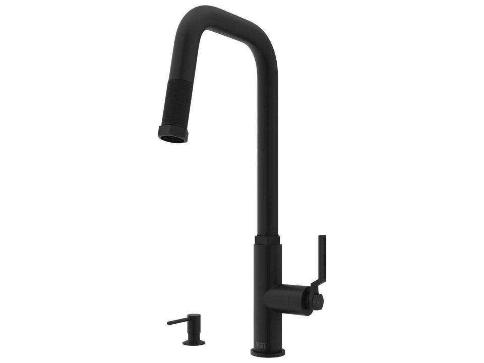 Hart Single Handle Pull Down Kitchen Faucet in Solid Brass