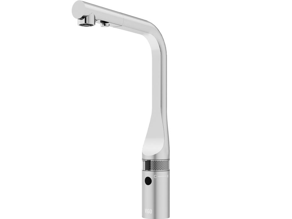 Jewel Touchless Pull-Out Kitchen Faucet with Motion Sensor in Solid Brass