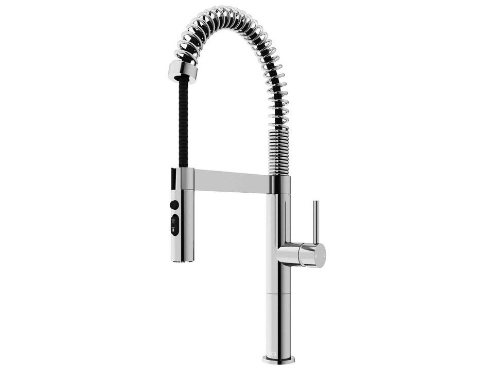 Edison Pro Single Handle Pull-Down Kitchen Faucet in Solid Brass