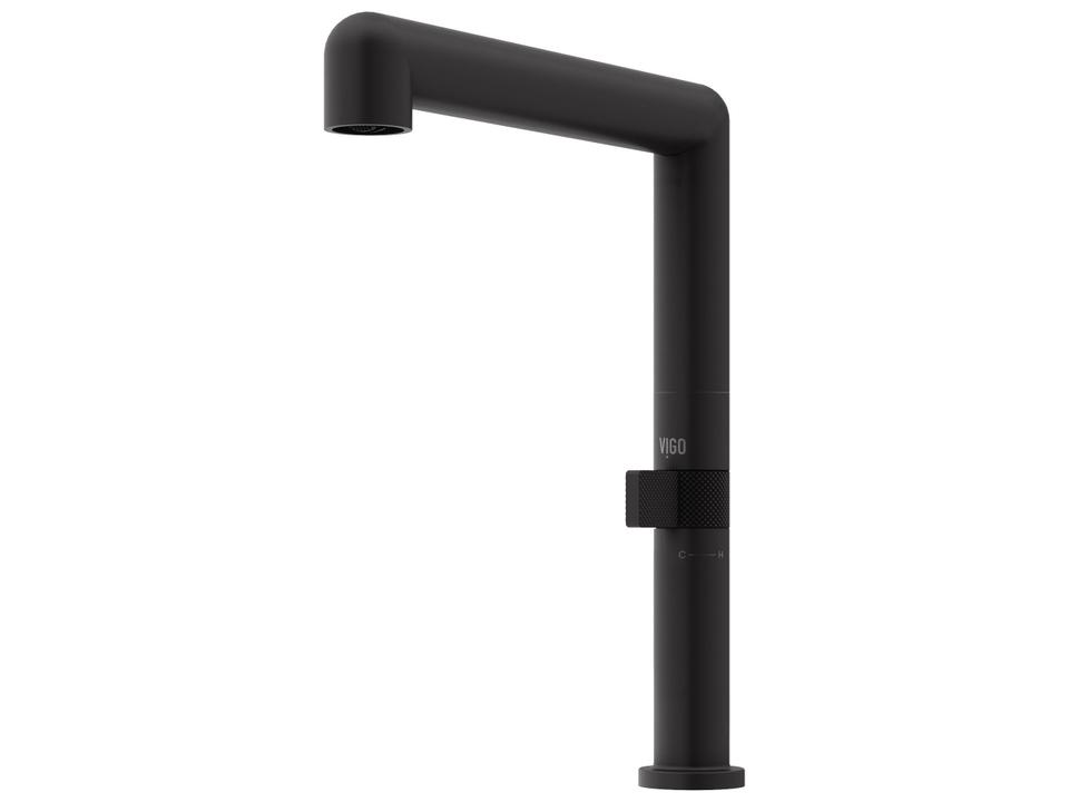 Jewel Single Handle Bar Faucet in Matte Black Brass