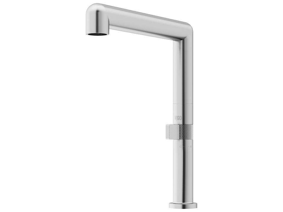 Jewel Kitchen Bar Faucet in Stainless Steel High Arc Single Handle