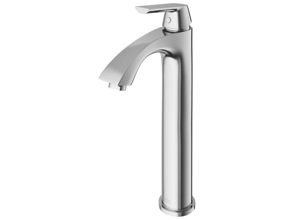 Linus Vessel Bathroom Faucet in Brushed Nickel with Solid Brass Construction