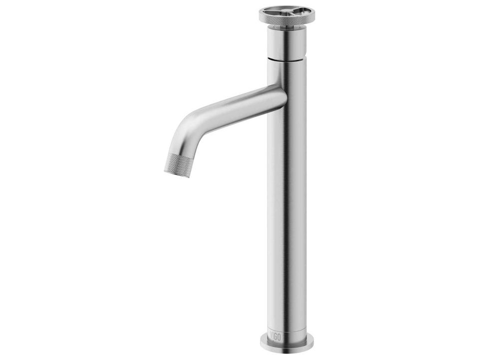 Cass Single Hole Single Handle Vessel Bathroom Faucet in Solid Brass