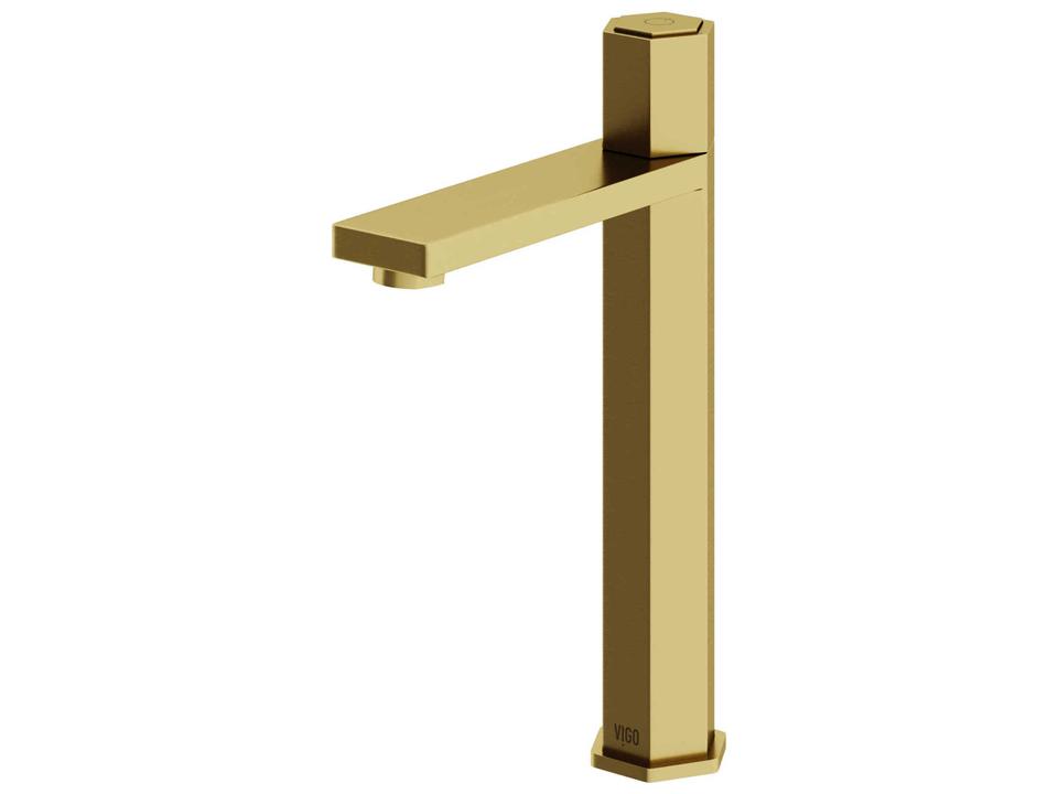 Nova Bathroom Vessel Faucet in Matte Brushed Gold
