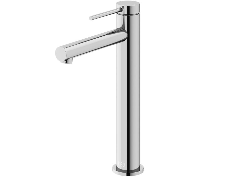 Jewel Vessel Bathroom Faucet in Brass with Single Lever Handle
