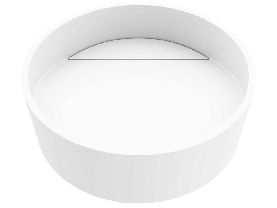 Starr Matte Stone Round Vessel Bathroom Sink in Matte White
