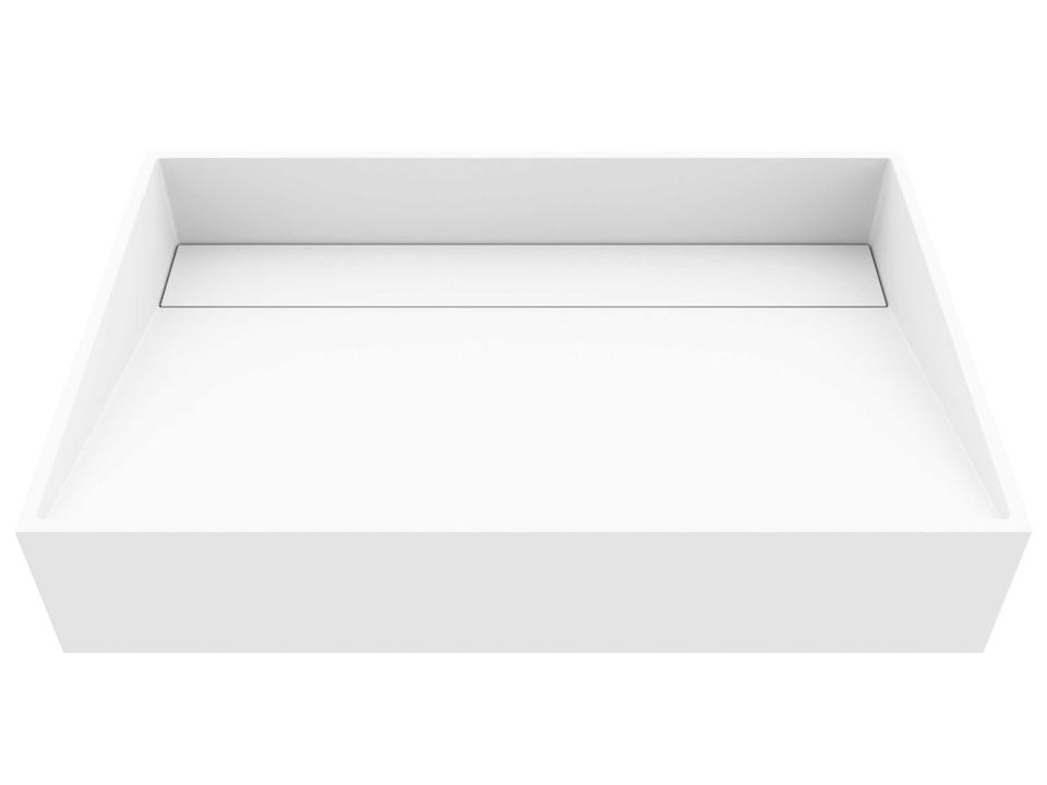 Starr Grand Rectangular Matte Stone Vessel Bathroom Sink in Matte White