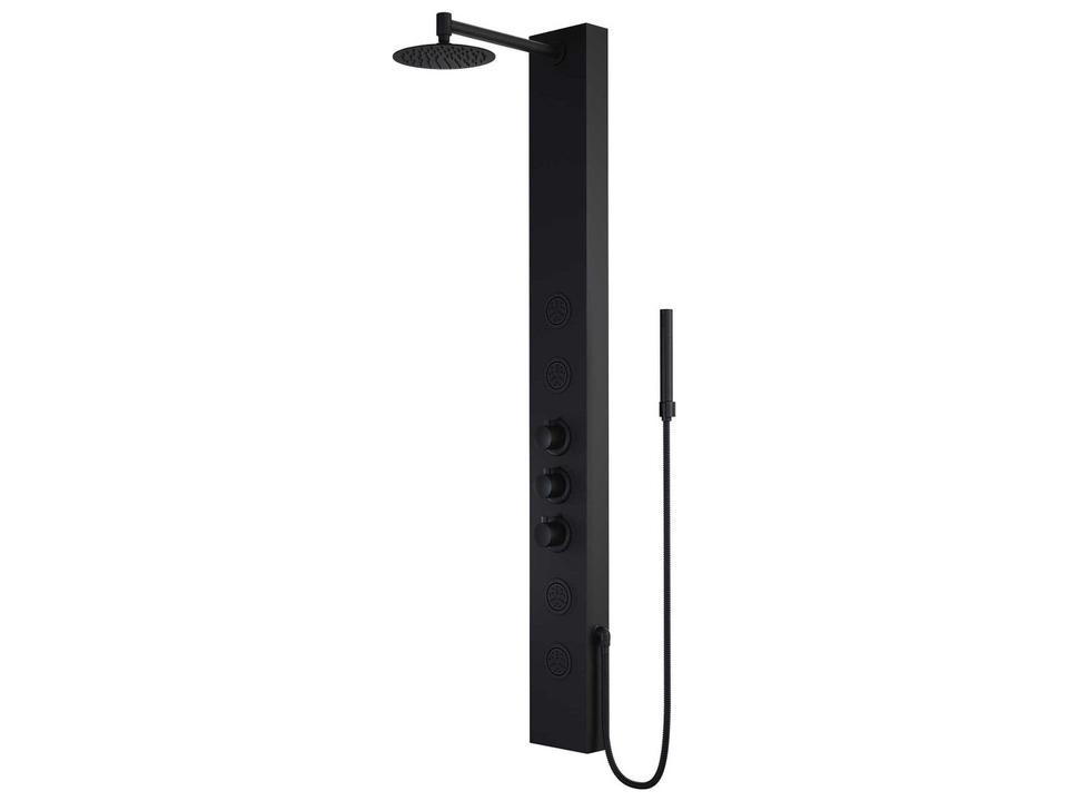 Ellington 4 Jet Shower Panel System with Hand Shower Matte Black