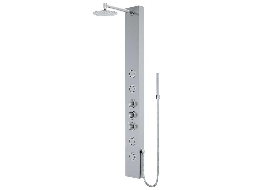 Ellington 4-Jet Thermostatic Shower Panel System in Stainless Steel with Hand Shower