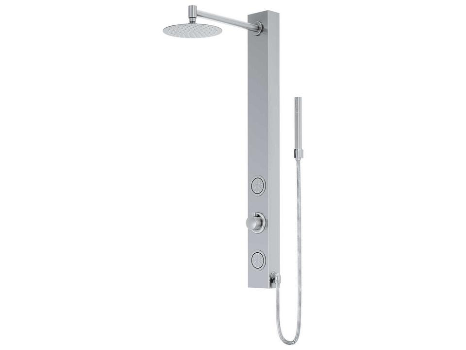 Gardenia 2-Jet Shower Panel System in Stainless Steel with Rainfall Head and Hand Shower