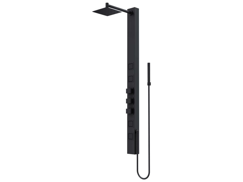 Sutton 4-Jet Thermostatic Shower Panel with Rainfall Head and Hand Shower in Stainless Steel