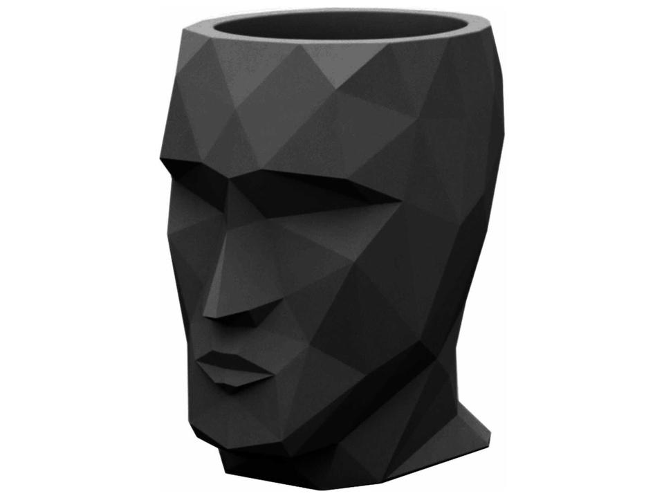 Vondom Adan Nano Planter Black Faceted Outdoor Decor