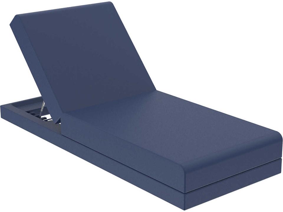 Pixel Upholstered Chaise Lounge in Notte Blue by Ramón Esteve