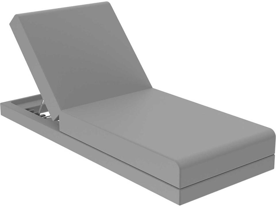 Pixel Outdoor Sun Lounger in Steel Gray Polyethylene by Ramón Esteve