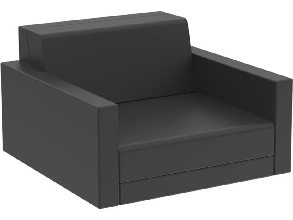 Pixel Matte Anthracite Lounge Chair by Ramón Esteve