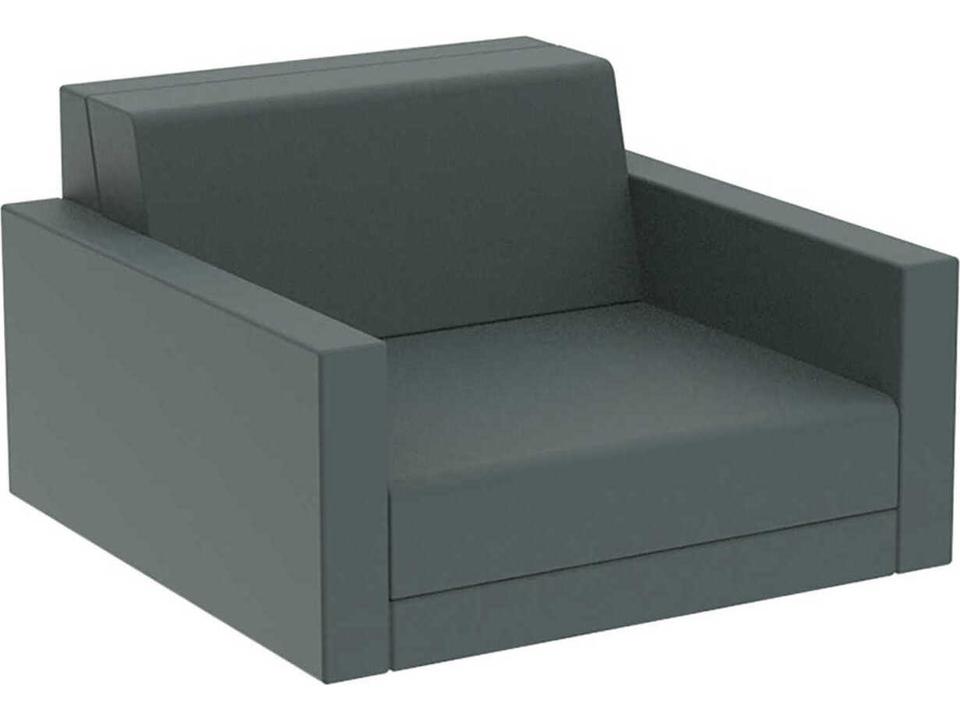 Pixel Lounge Chair in Modo Green with Acrylic Cushions
