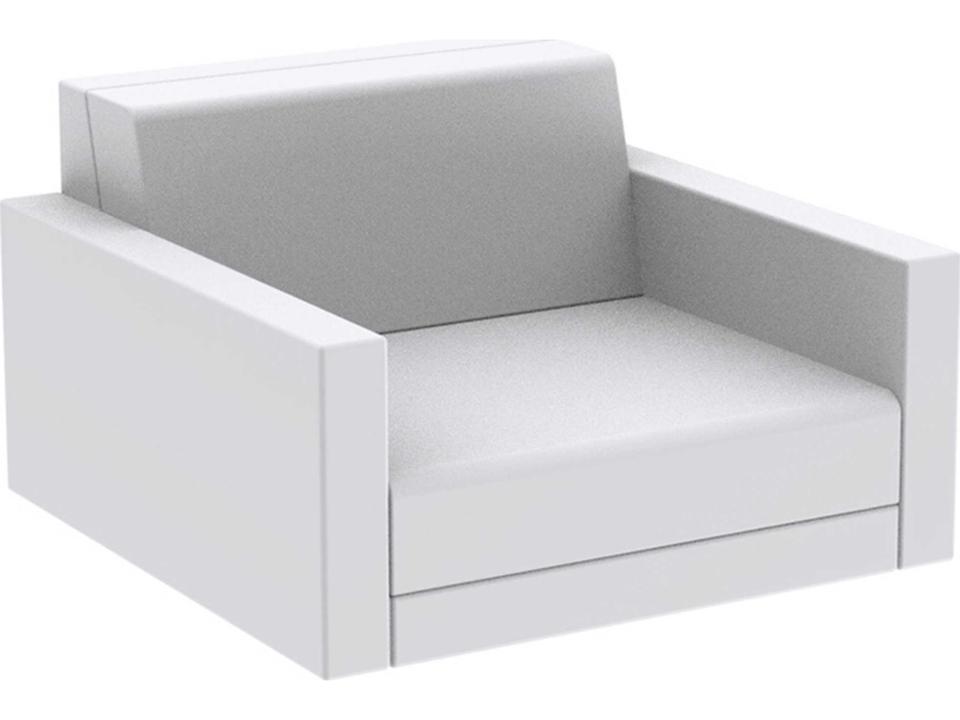 Pixel White Polyethylene Resin Lounge Chair by Ramón Esteve