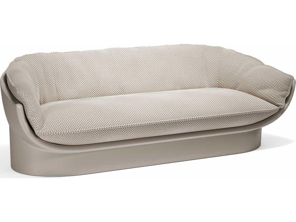 Luna 3-Seat Outdoor Sofa in Ecru Getaria Desert Fabric by Ramón Esteve