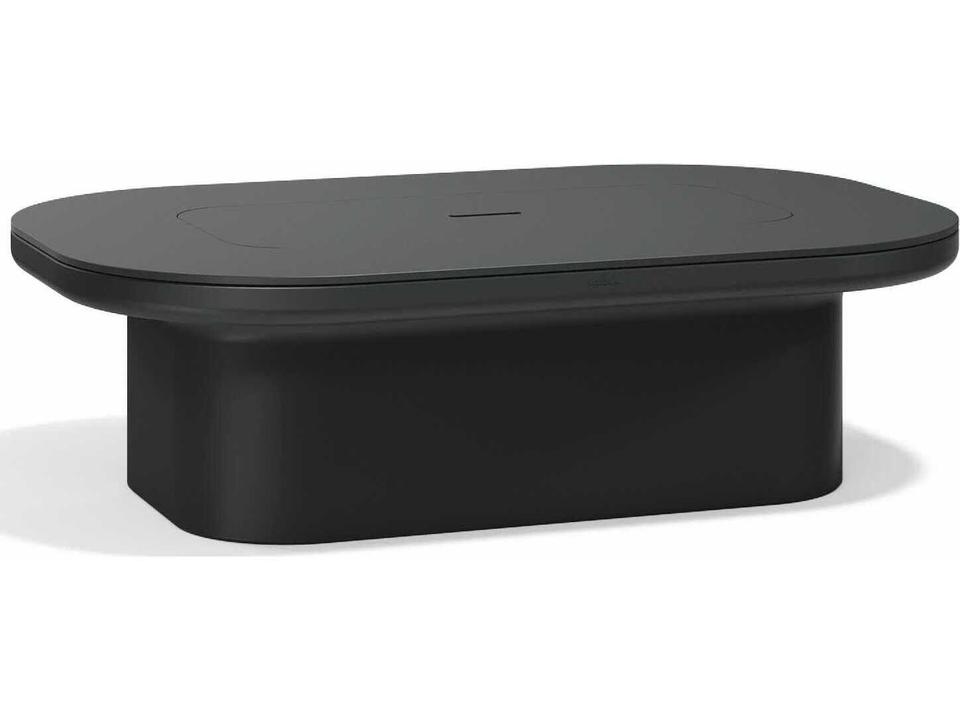 Luna Oval Black Polyethylene Coffee Table by Ramón Esteve