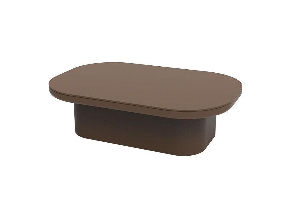 Luna Brown Polypropylene Rectangular Coffee Table
