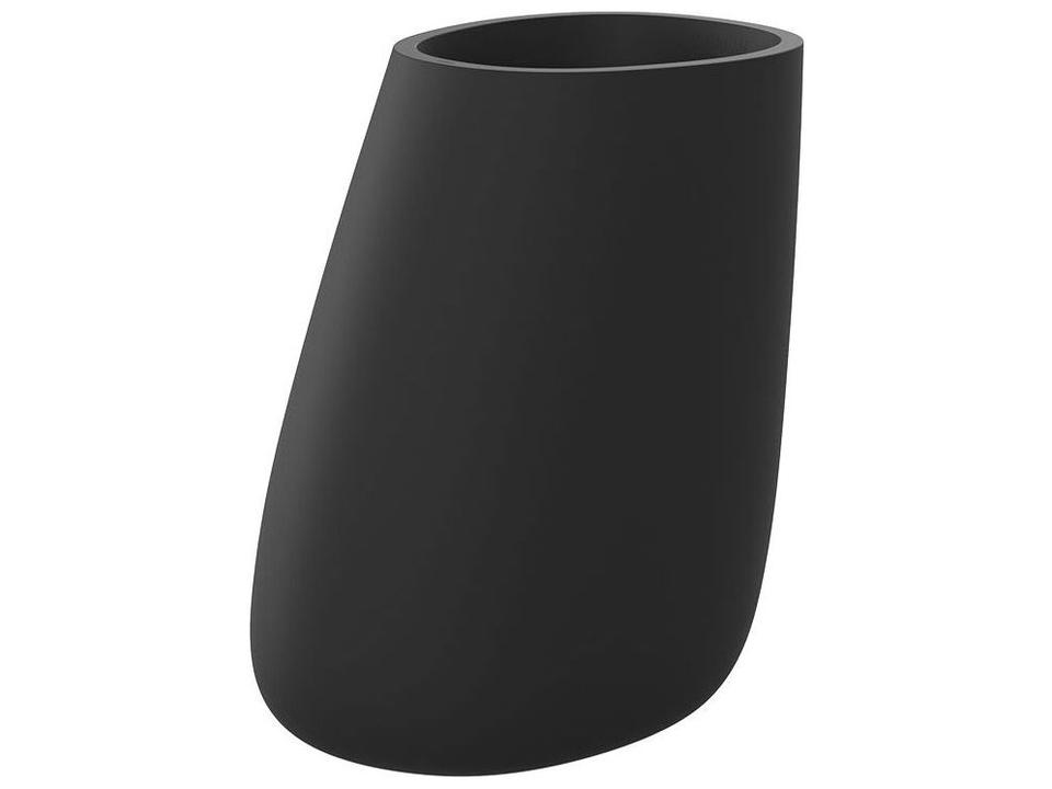 Stone 41-Inch Black Polyethylene Planter
