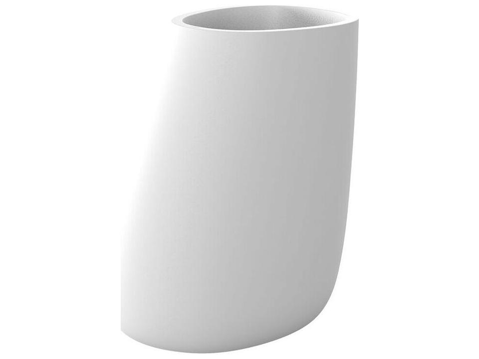 Stone Planter in White Matte