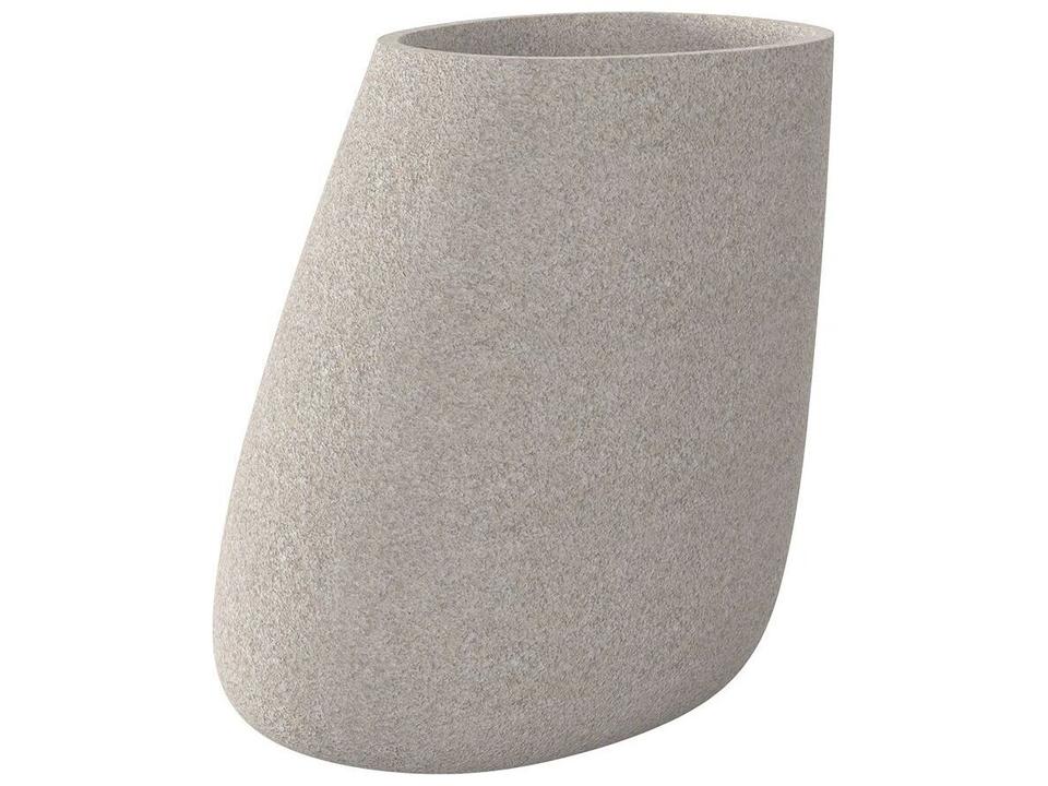 Vondom Stone Polyethylene Resin Planter in Granite Ecru