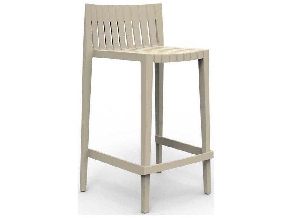 Spritz Counter Stool Set of 4 in Ecru Polypropylene with Fiberglass