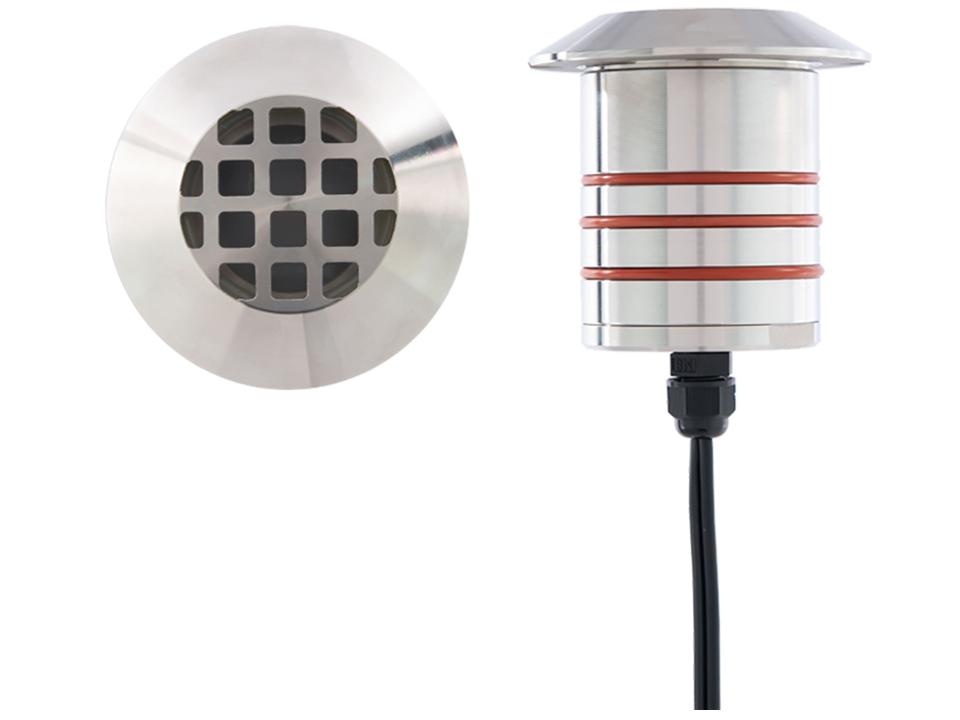 2 Inch LED Inground Louver Fixture in Stainless Steel