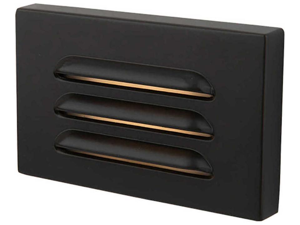4501 Series Low Profile Surface Mounted LED Step Light in Bronze on Brass