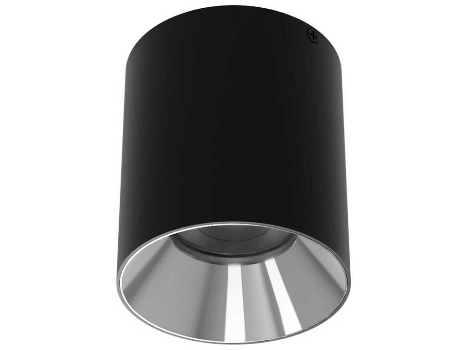 Zoron Round Trimless Indoor Outdoor LED Flush Mount in Black and Chrome