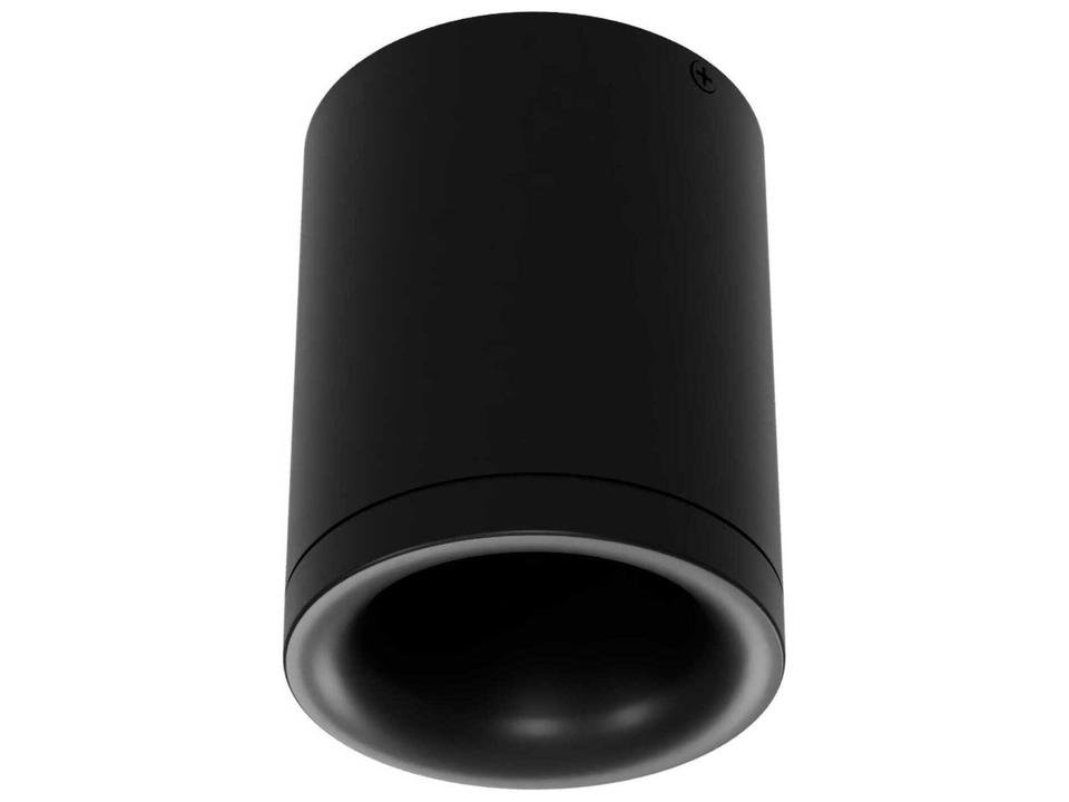Zoron Round Trimless Flush Mount Ceiling Light in Black Powder-Coated Aluminum