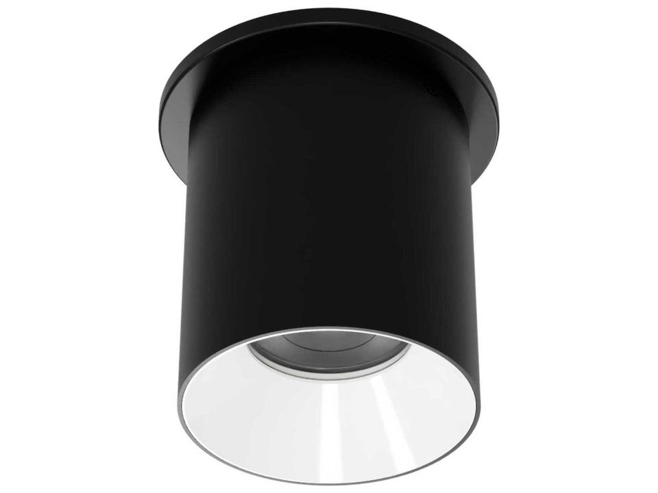 Zoron LED Round Flush Mount Ceiling Light in Black and White