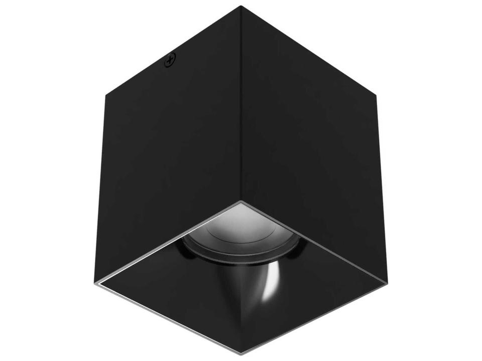 Zoron Integrated LED Square Flush Mount in Black Die-Cast Aluminum