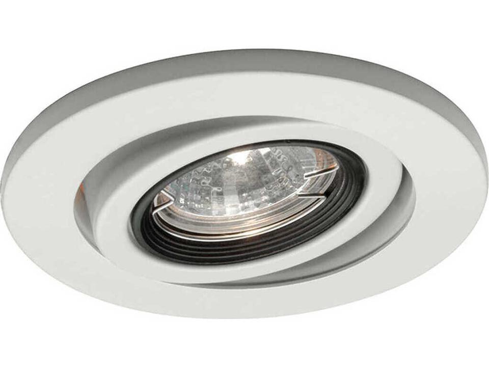 4-Inch Round Adjustable Gimbal Recessed Trim White